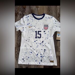 Soccer RAPINOE Nike WOMENS  USA Soccer Jersey - White and Blue Splatter